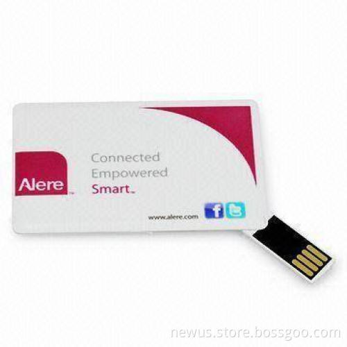 Credit Card USB Flash Drive, Up to 16GB Capacity, Popular for Custom Promotional Gift